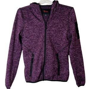 Stoic Women's Full Zip Hooded Fleece Lined Sweater Jacket Small